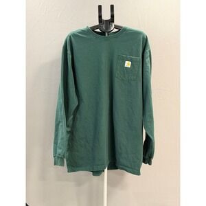 Carhartt Loose Fit Tall Long Sleeve Pocket T Shirt 2XL Green‎ Workwear
